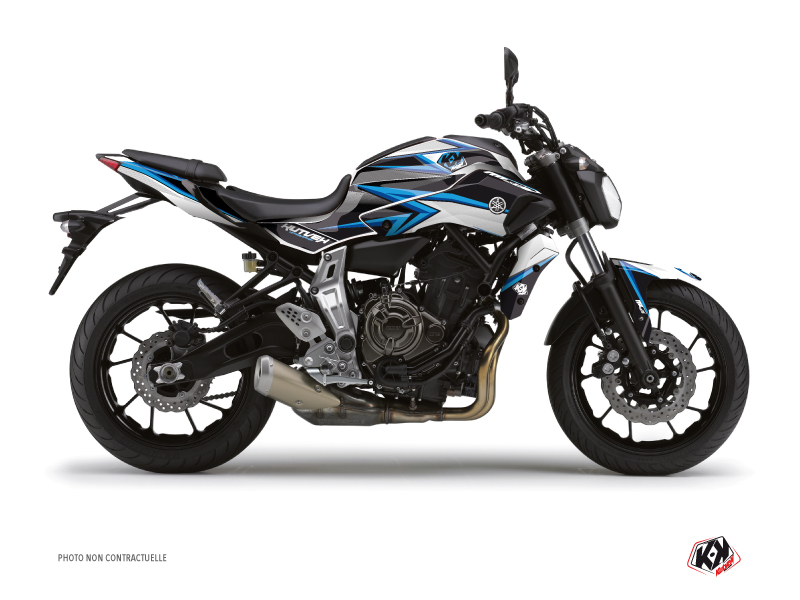 Kit Déco Moto Profil Yamaha MT 07 Bleu Noir