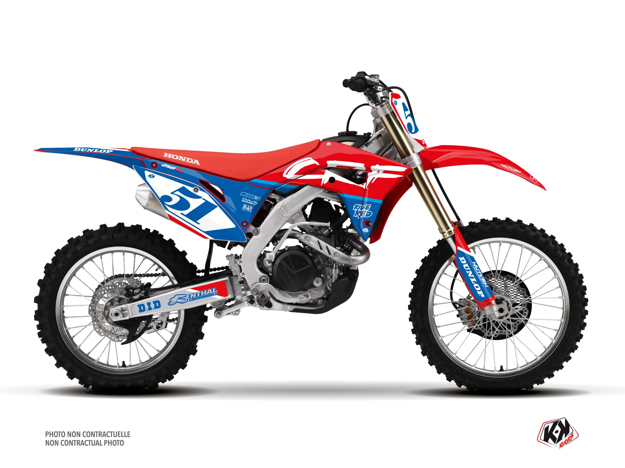 Kit Déco Moto Cross Rask Honda 450 CRF Bleu