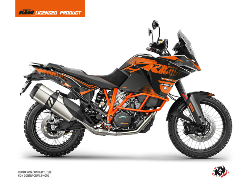 Kit Déco Moto Raster KTM 1190 Adventure R Noir Orange