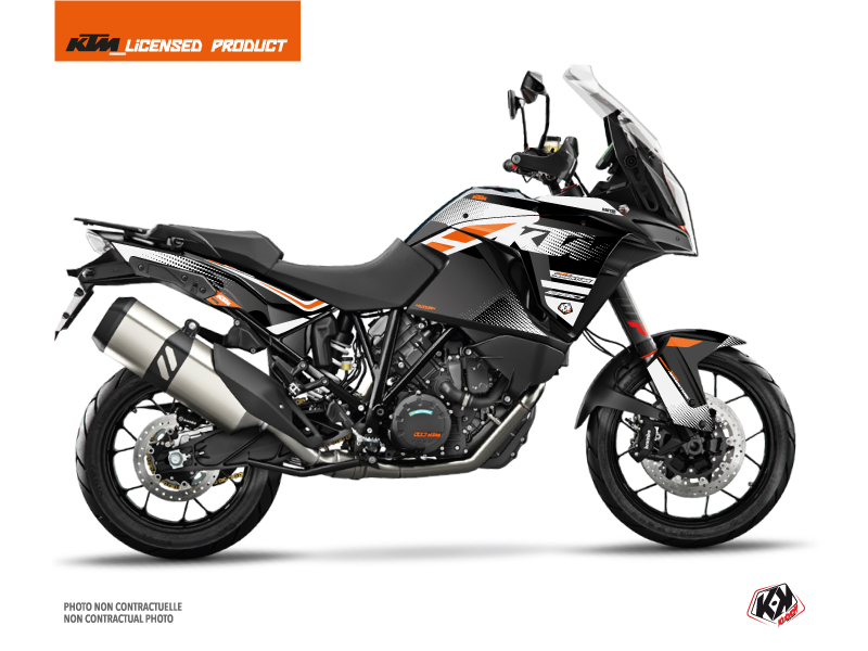 KTM 1290 Super Adventure S Street Bike Raster Graphic Kit Black White