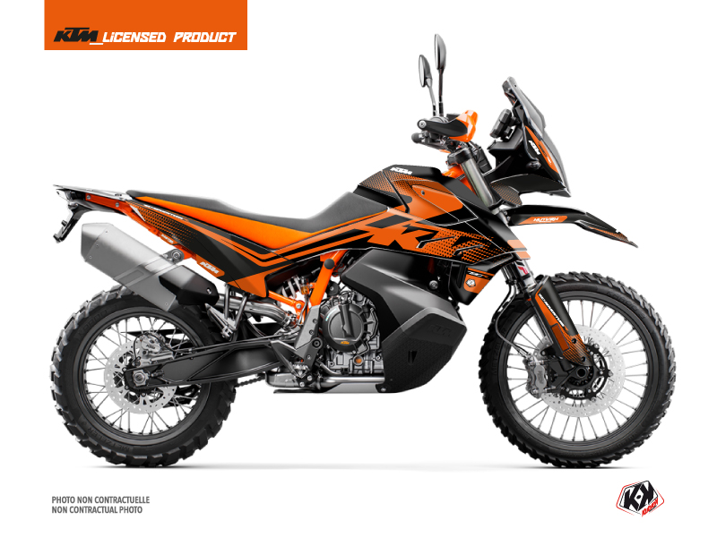 KTM 890 Adventure R Street Bike Raster Graphic Kit Black Orange