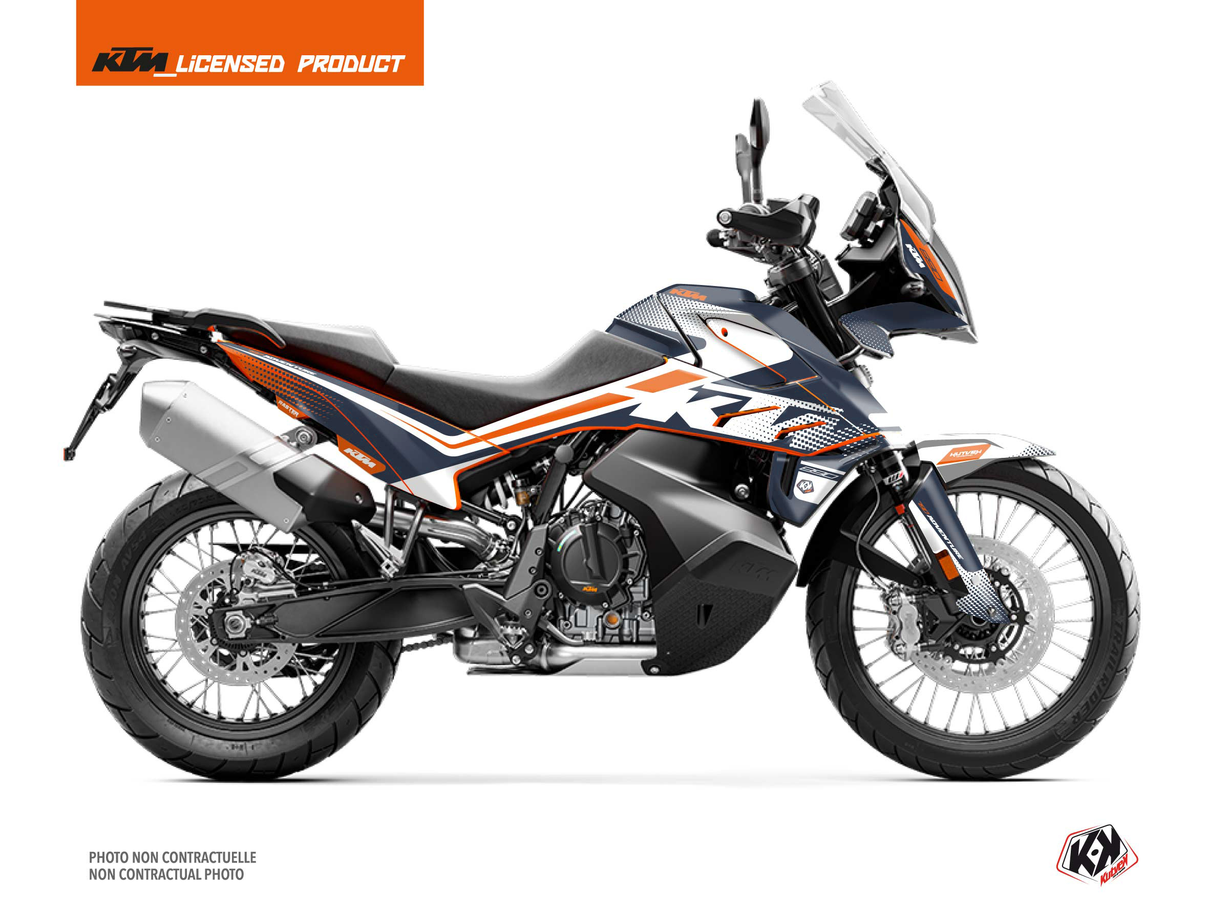 Kit Déco Moto Raster KTM 890 Adventure Bleu Orange