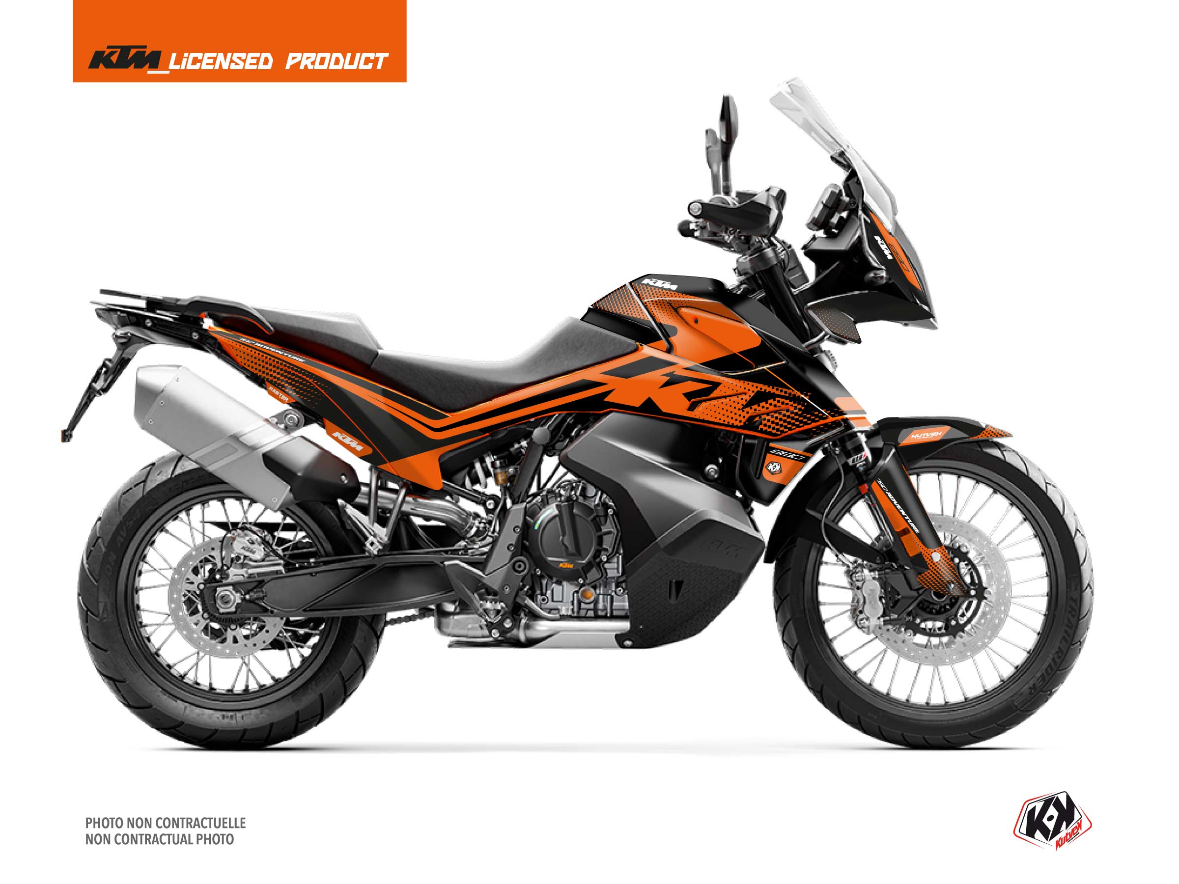 Kit Déco Moto Raster KTM 890 Adventure Noir Orange