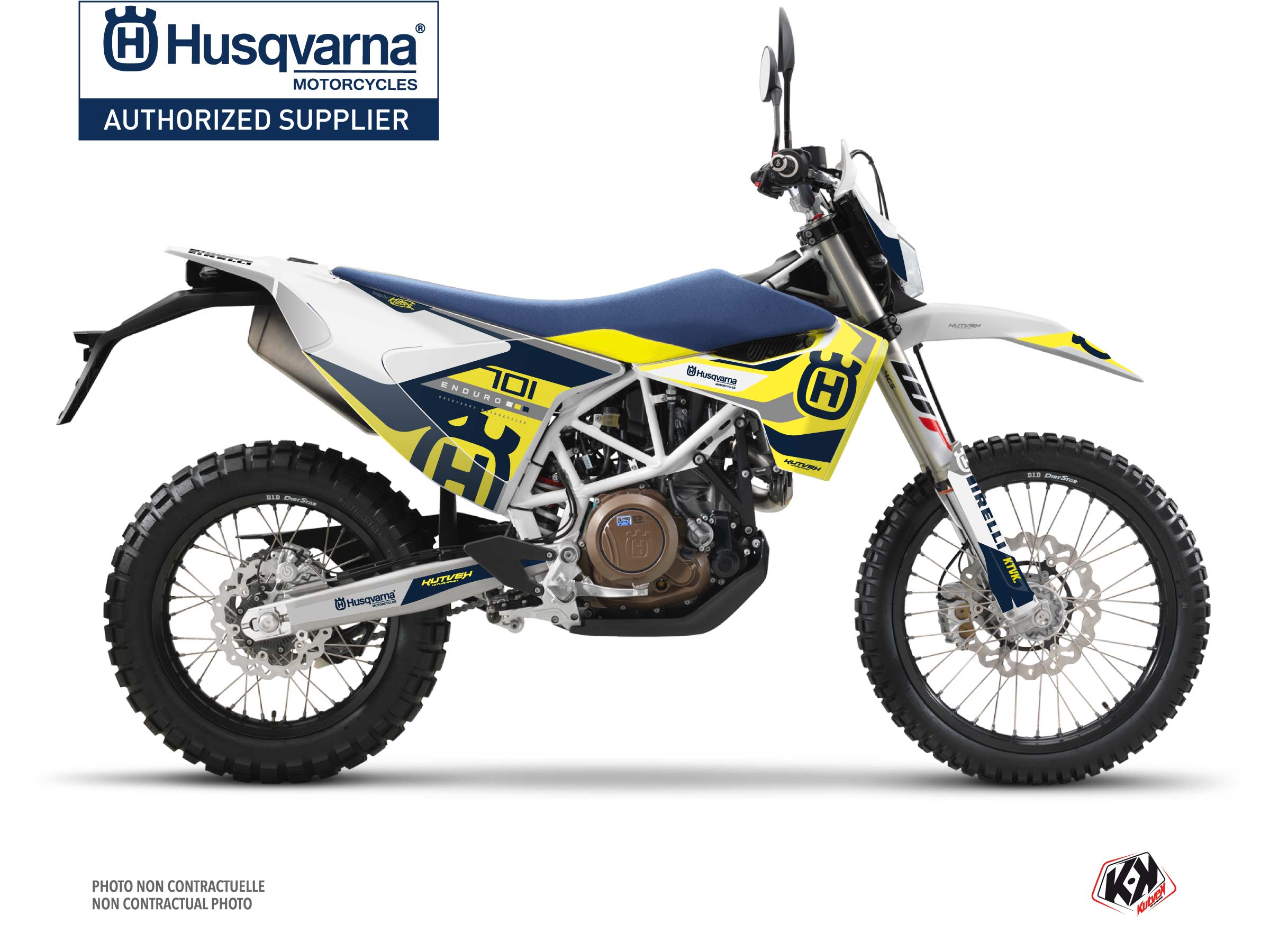 Kit Déco Moto Cross Reef Husqvarna 701 Enduro Bleu