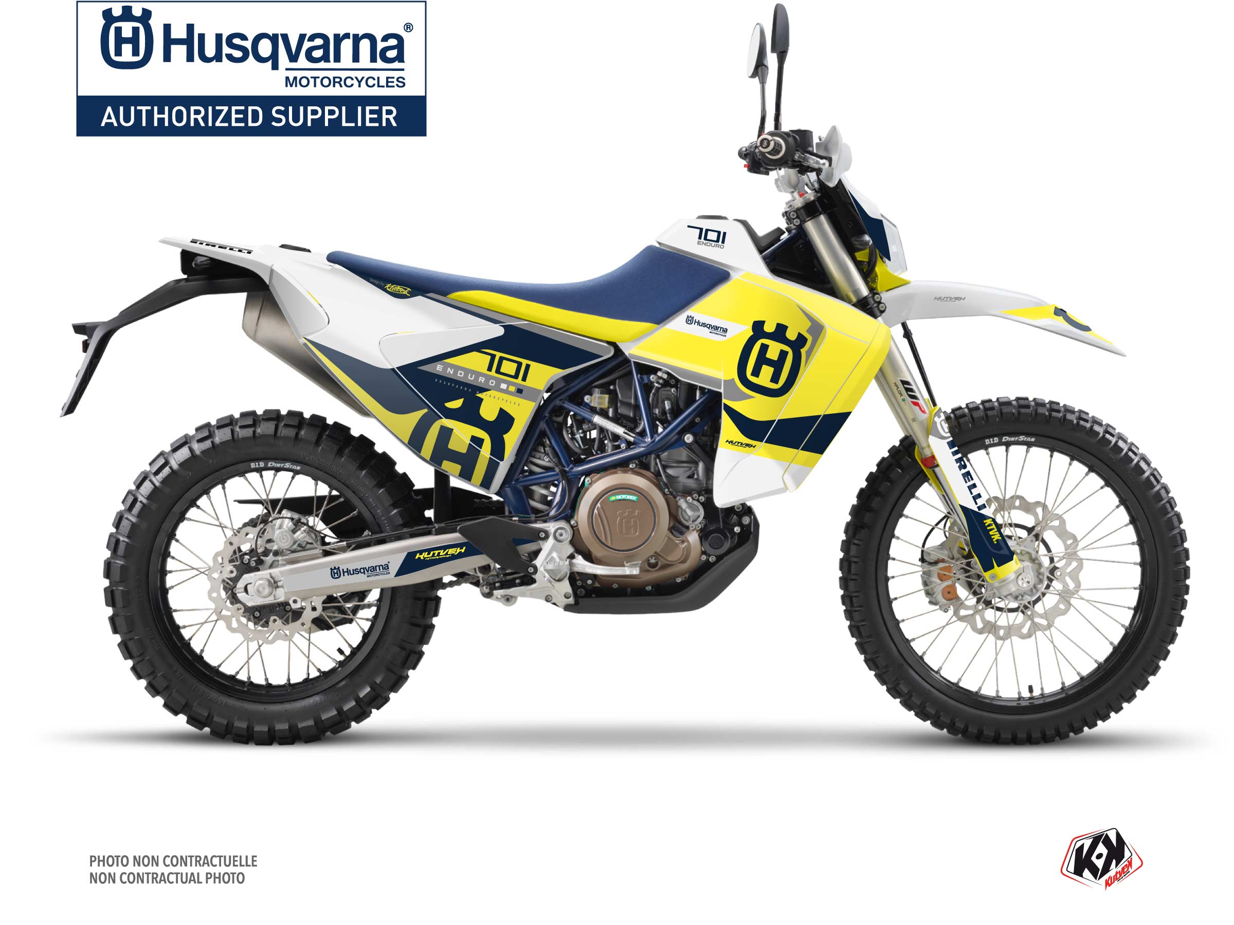 Husqvarna 701 Enduro LR Dirt Bike Reef Graphic Kit Blue