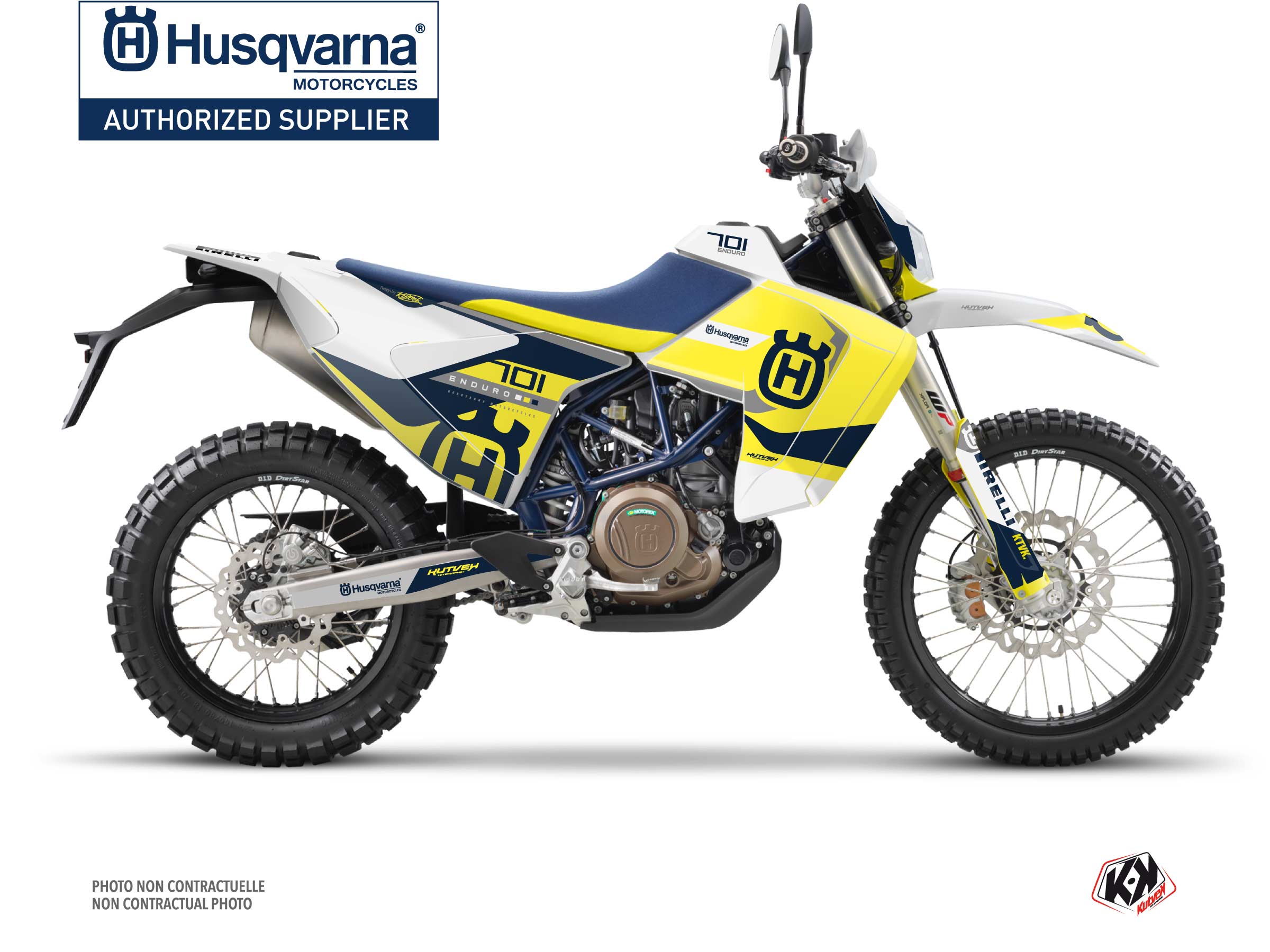 Kit Déco Moto Cross Reef Husqvarna 701 Enduro LR Bleu