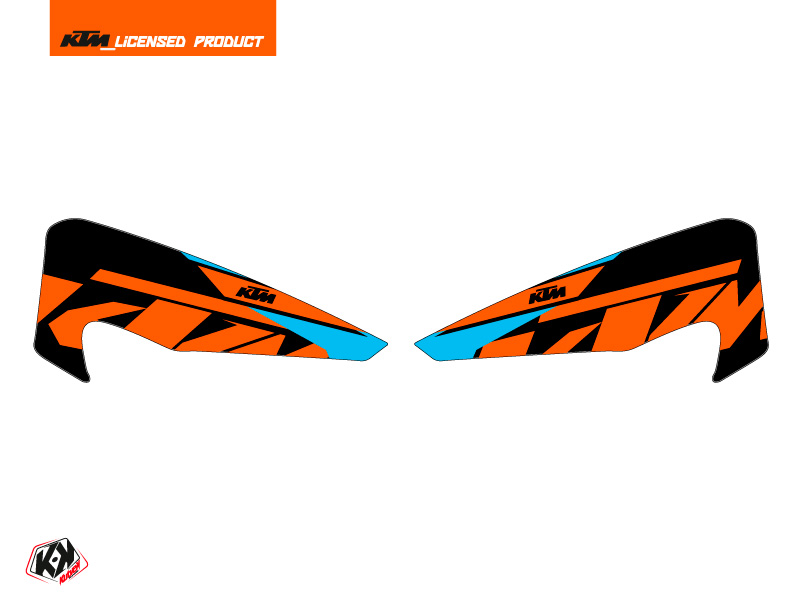 Graphic Kit Hand Guards Stickers Reflex Dirt Bike KTM EXC-EXCF Orange