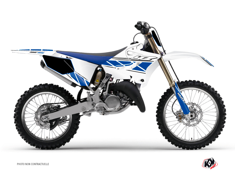 Yamaha 125 YZ Dirt Bike Replica Graphic Kit White Blue