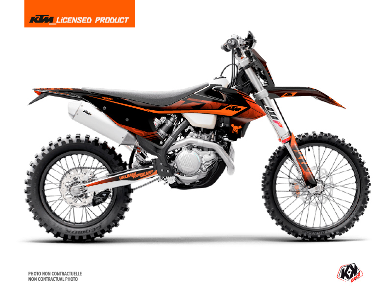 Kit Déco Moto Cross Replica Thomas Corsi 2020 KTM EXC-EXCF Noir Orange