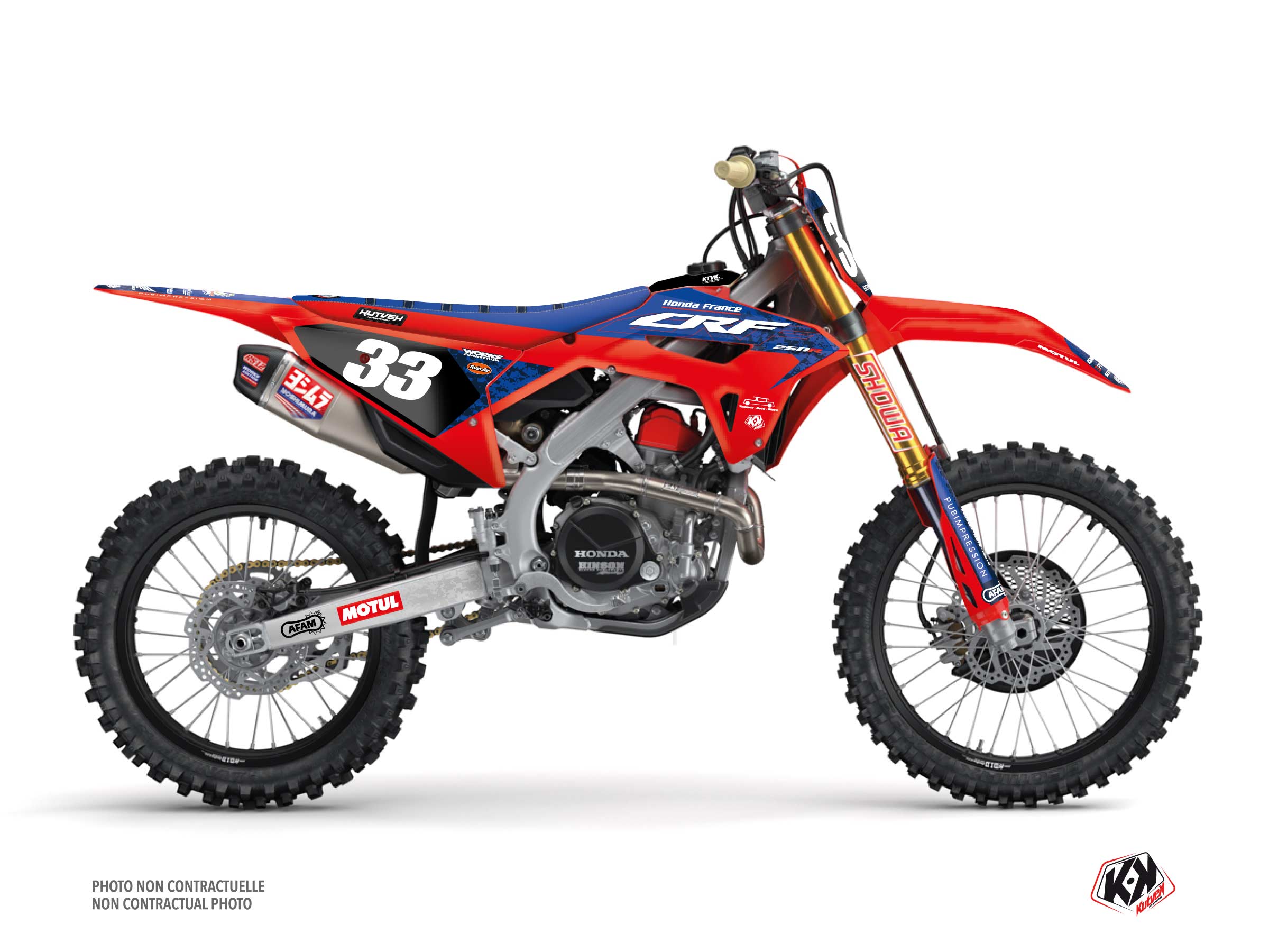 Kit Déco Motocross Replica Mathilde Denis Sable K24 Honda Crf 250 R