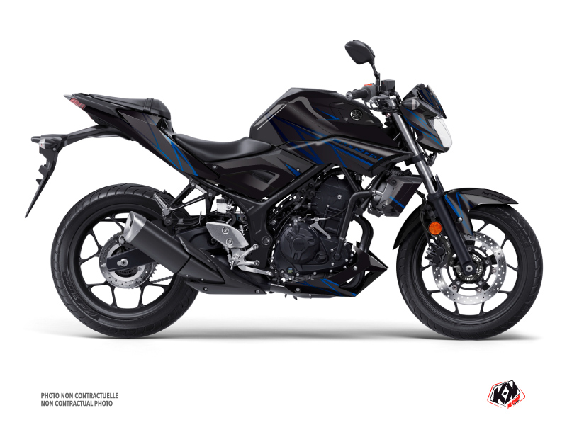 Yamaha MT 03 Street Bike Replica Graphic Kit Black Blue