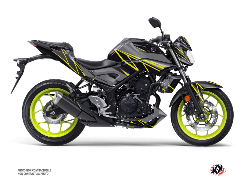 Yamaha MT 03 Street Bike Replica Graphic Kit Black Yellow