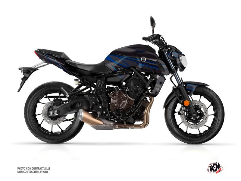 Yamaha MT 07 Street Bike Replica Graphic Kit Black Blue