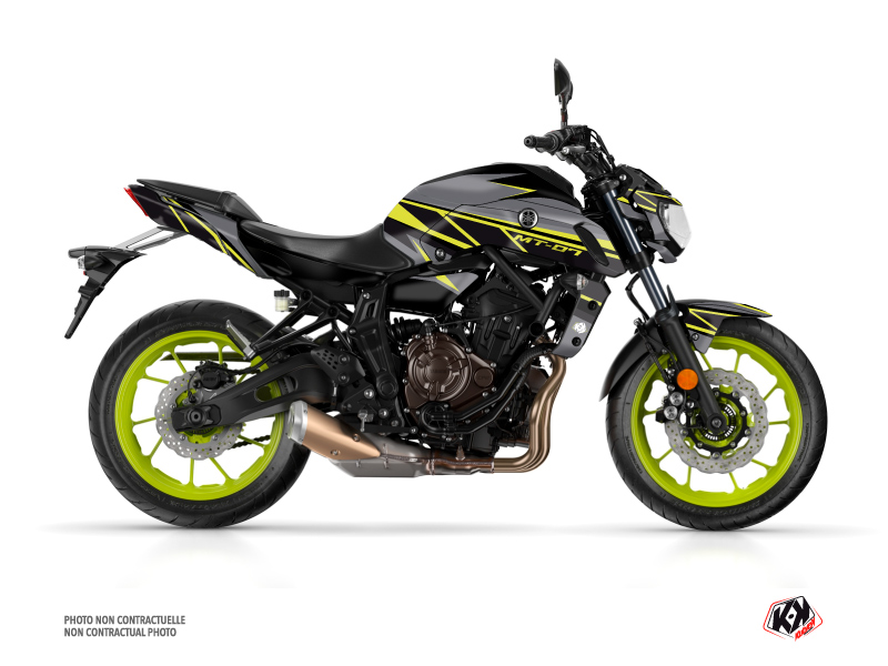 Kit Déco Moto Replica Yamaha MT 07 Noir Jaune