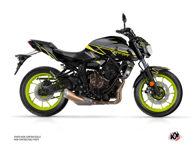 Yamaha MT 07 Street Bike Replica Graphic Kit Black Yellow