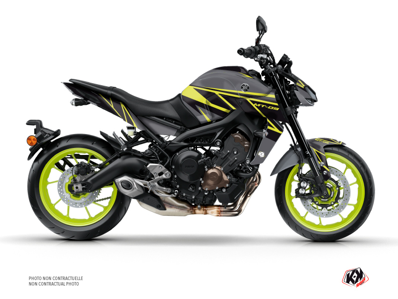 Yamaha MT 09 Street Bike Replica Graphic Kit Black Yellow