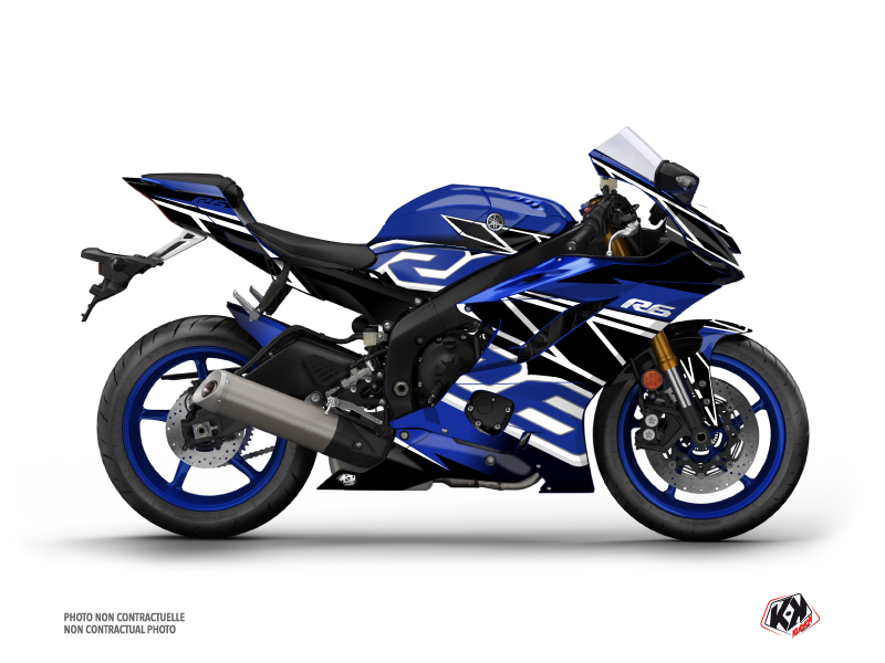 Yamaha R6 Street Bike Replica Graphic Kit Blue