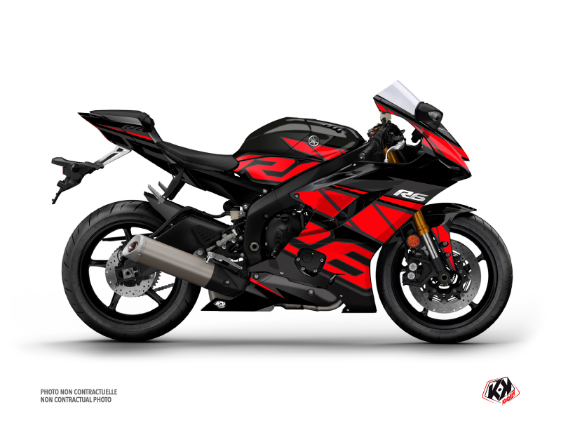 Yamaha R6 Street Bike Graphic Red - Kutvek Kit Graphik