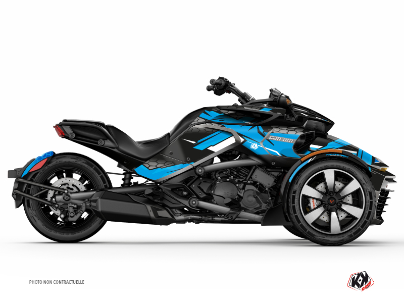 Can Am Spyder F3 Roadster Replica Graphic Kit Blue