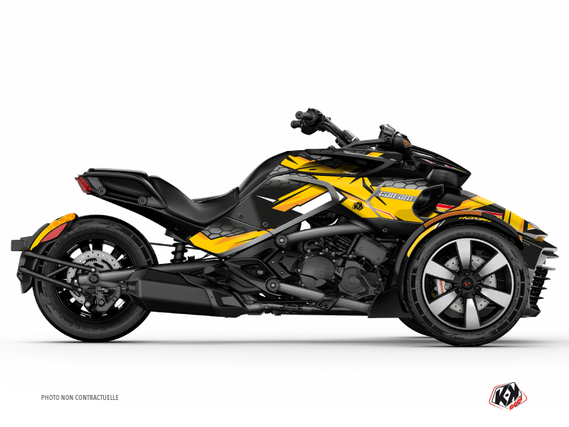 Kit Déco Hybride Replica Can Am Spyder F3 Jaune