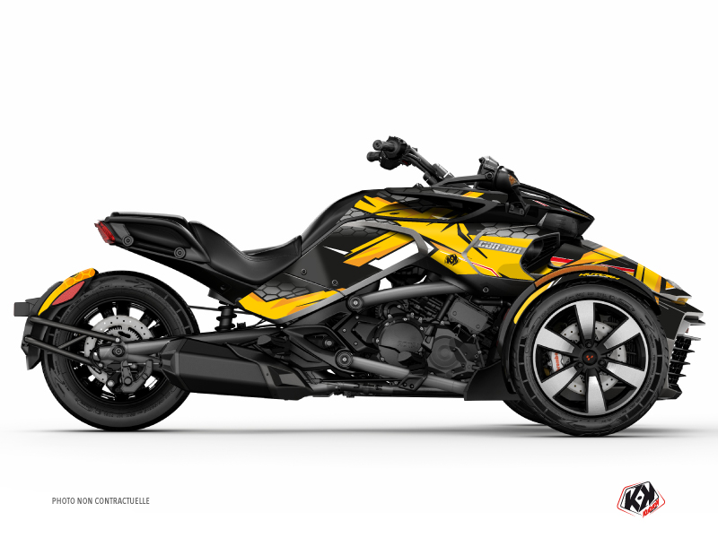 Can Am Spyder F3 Limited Roadster Replica Graphic Kit Yellow