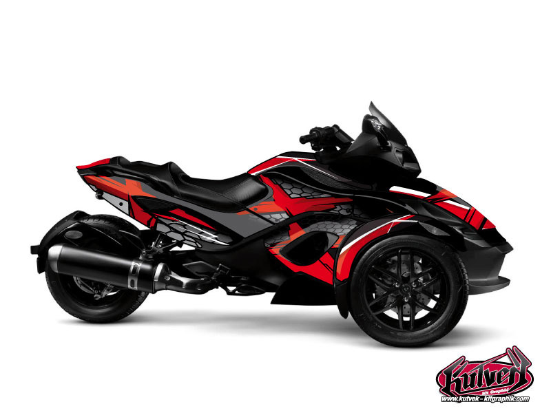 Can Am Spyder RS Roadster Replica Graphic Kit Red