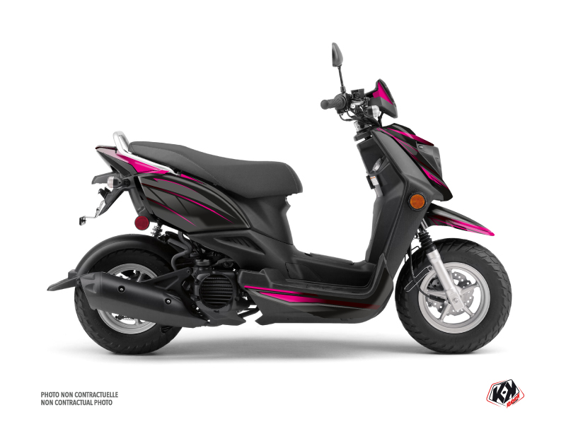 Scooter 50 cc rose style rétro avec ses accessoires et protections - Motos