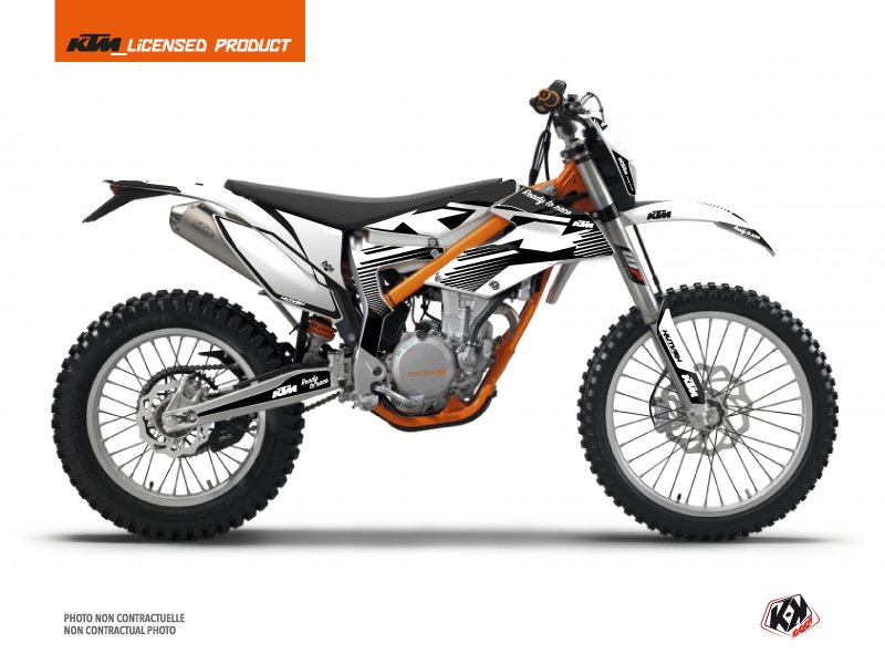 KTM 350 FREERIDE Dirt Bike Retro Graphic Kit Black