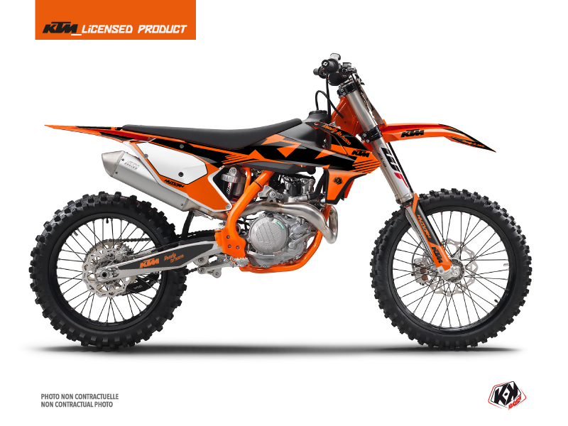 KTM 350 SXF Dirt Bike Retro Graphic Kit Orange