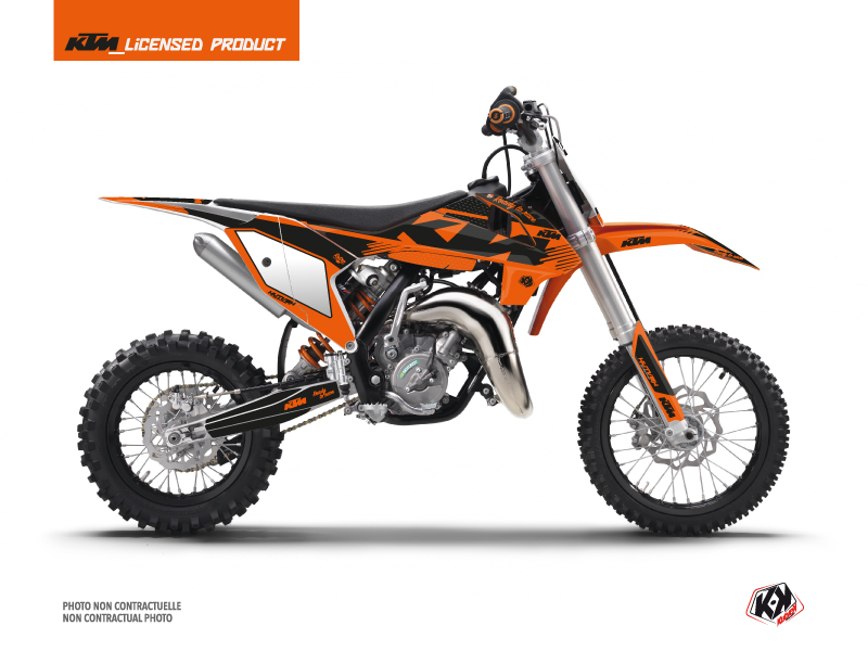 KTM 50 SX Dirt Bike Retro Graphic Kit Orange