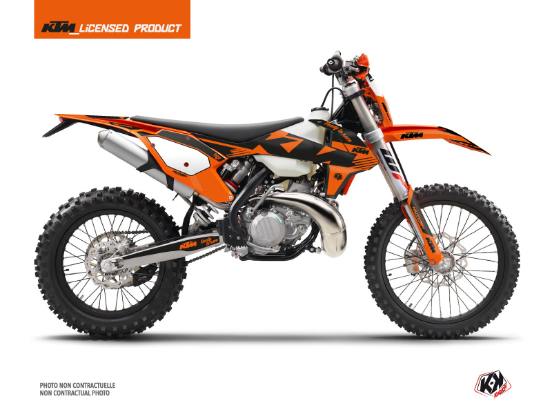 Kit Déco Moto Cross Retro KTM EXC-EXCF Orange