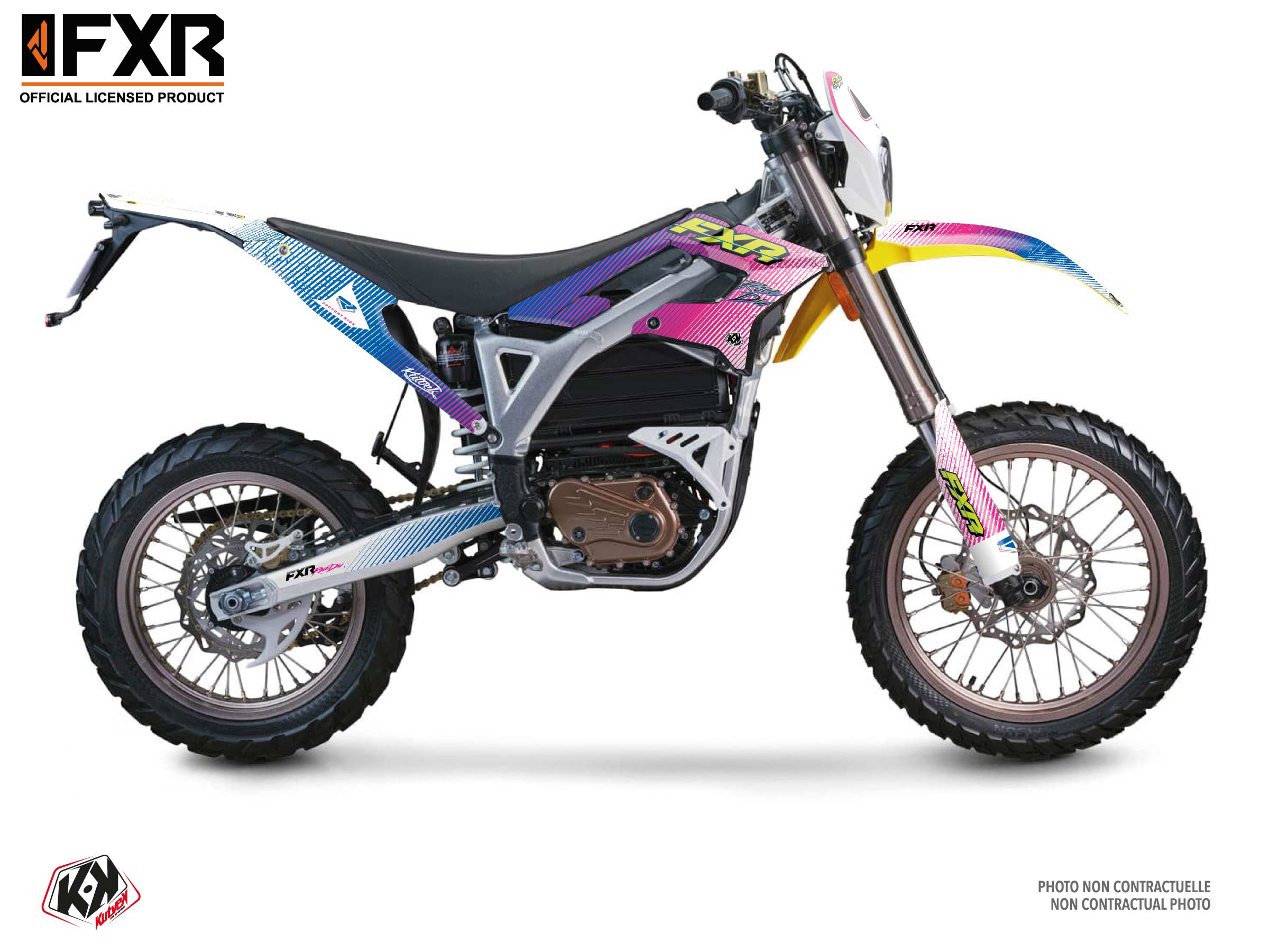 Kit Déco Motocross Fxr Retro Sur-ron Storm-bee Enduro Rose