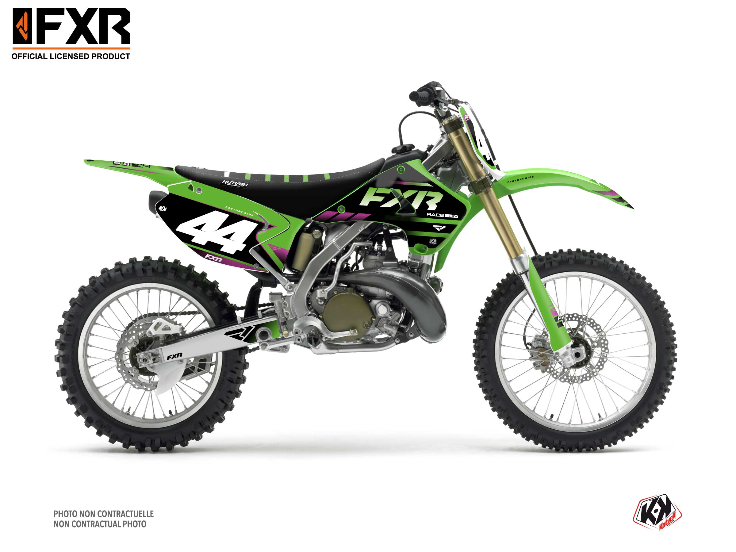 Kit Déco Motocross Fxr Revo Kawasaki Kx 125 Vert