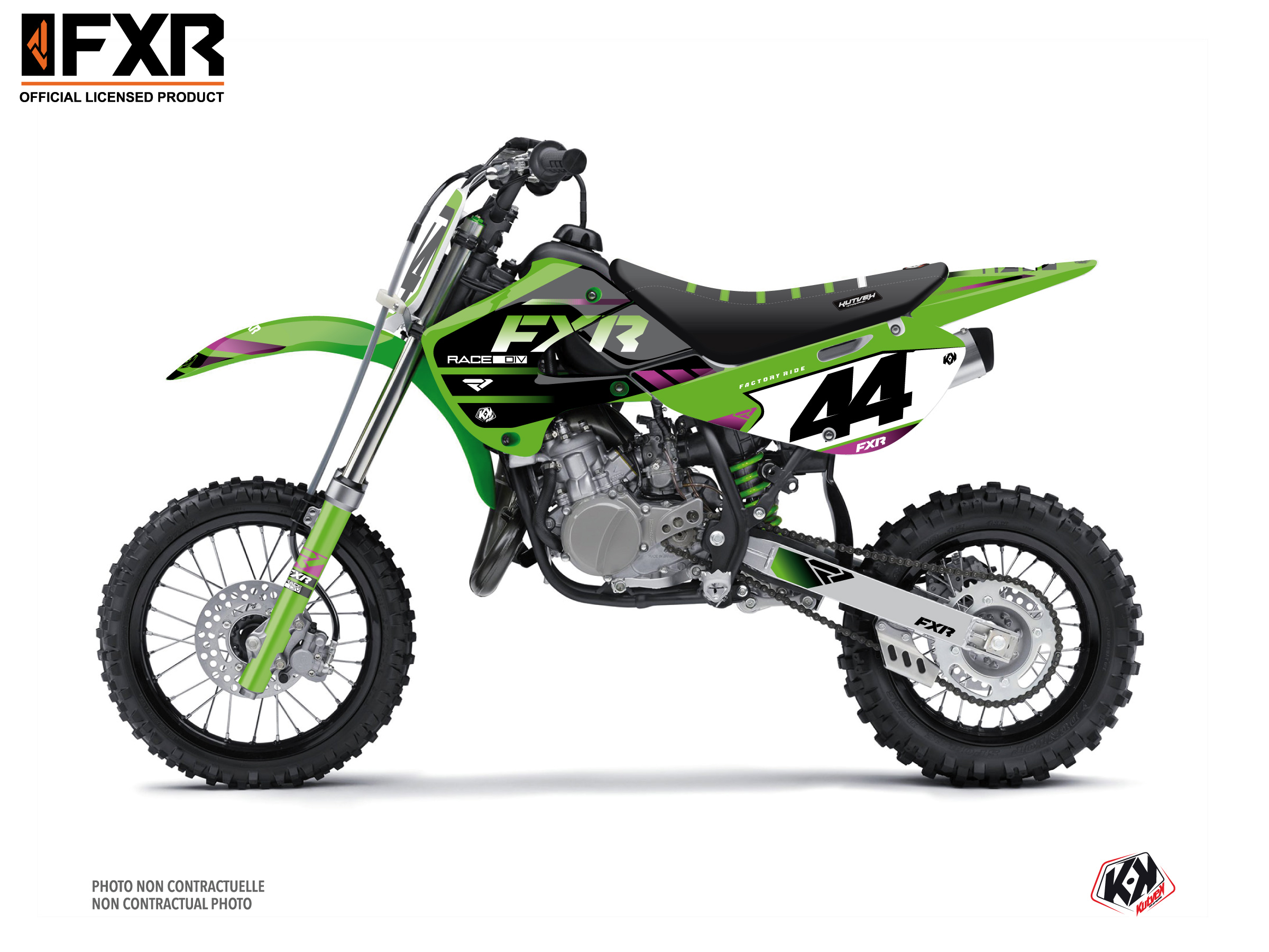 Kit Déco Motocross Fxr Revo Kawasaki Kx 65 Vert