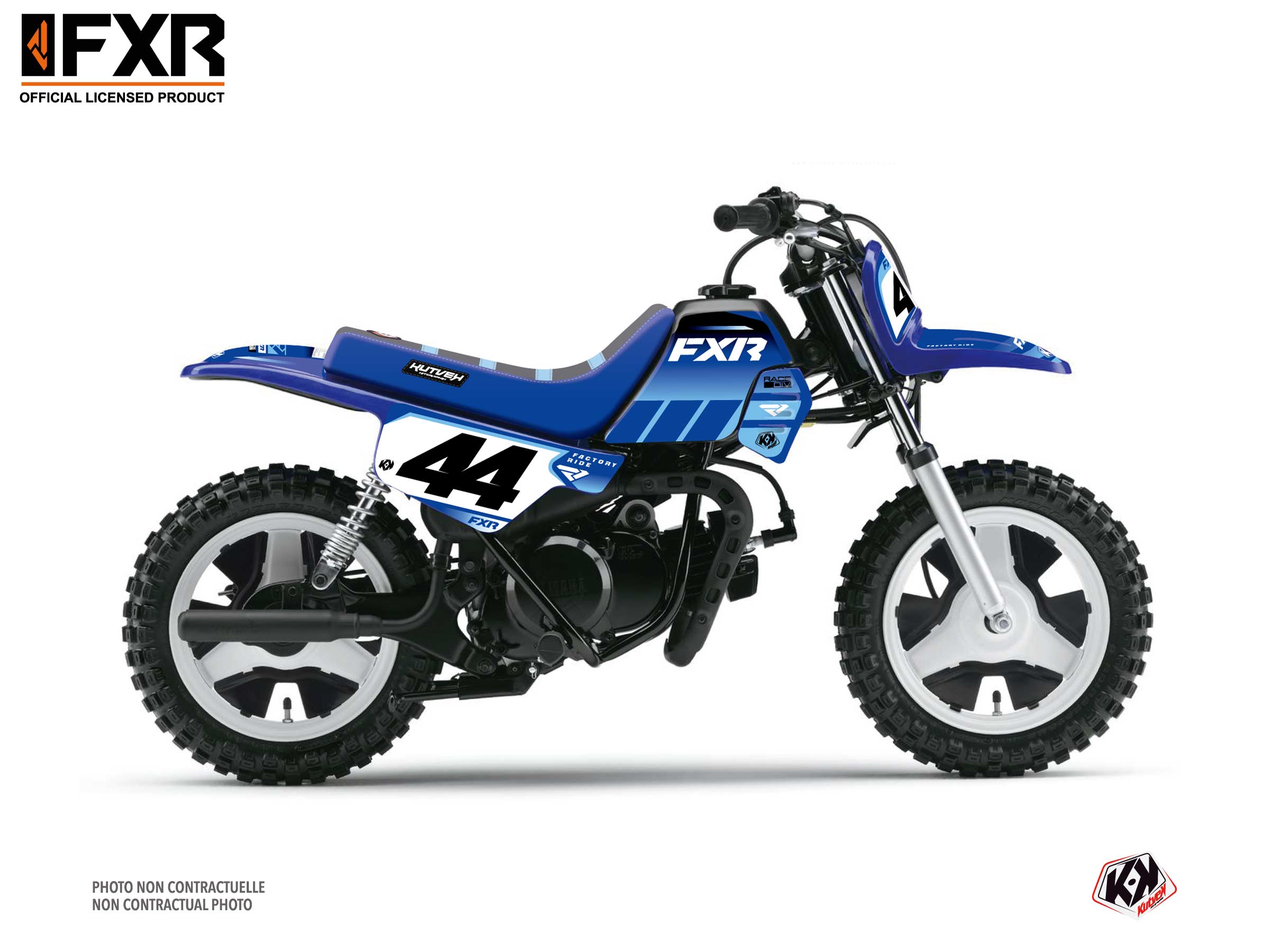 Kit Déco Motocross Fxr Revo Yamaha Pw 50 Bleu