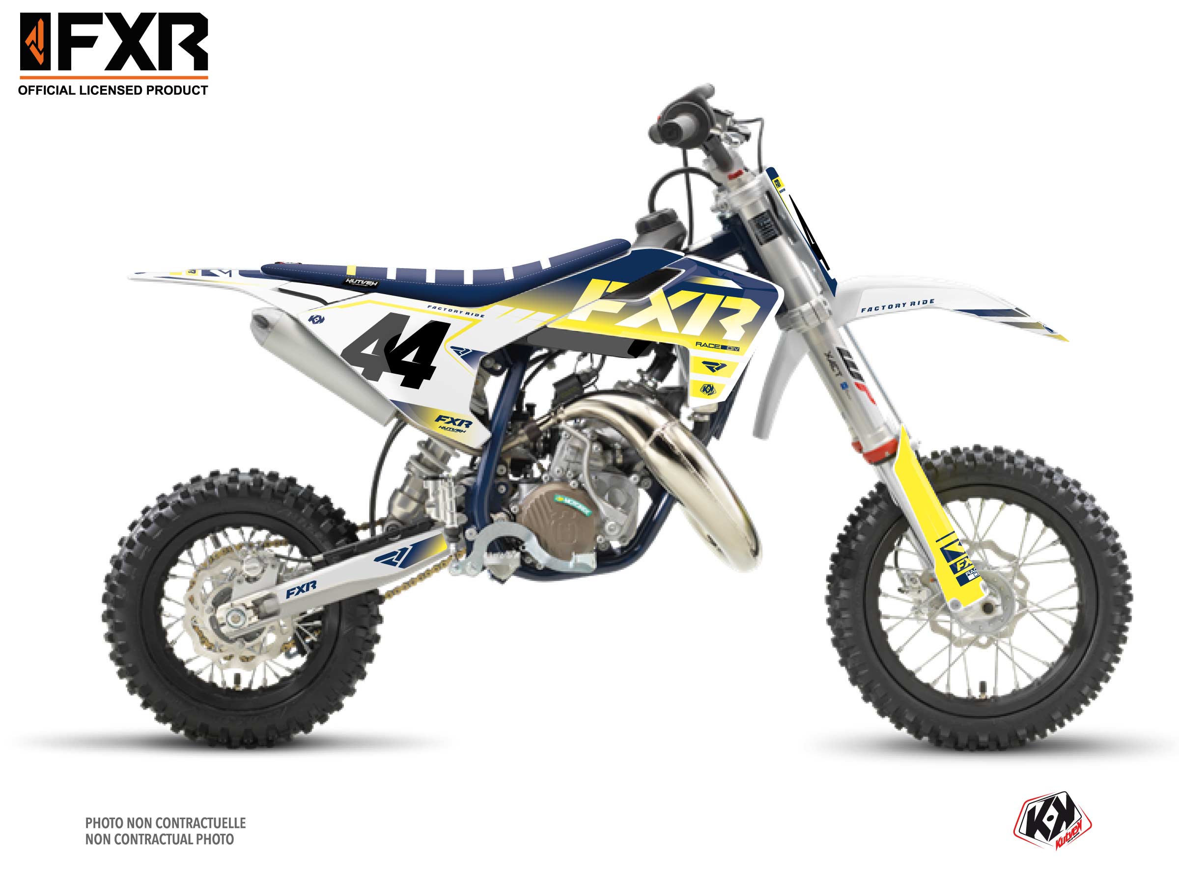 Kit Déco Motocross Fxr Revo Husqvarna Tc 50 Blanc