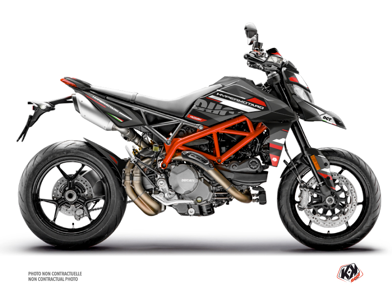 Ducati Hypermotard Street Bike Rezza Graphic Kit Black