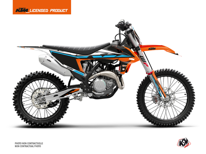 KTM 125 SX Dirt Bike Rift Graphic Kit Orange Blue