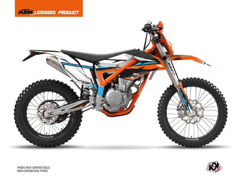 Kit Déco Moto Cross Rift KTM 250 FREERIDE Orange Bleu