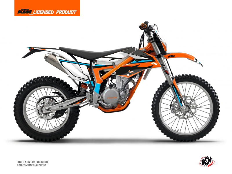 KTM 350 FREERIDE Dirt Bike Rift Graphic Kit Orange Blue
