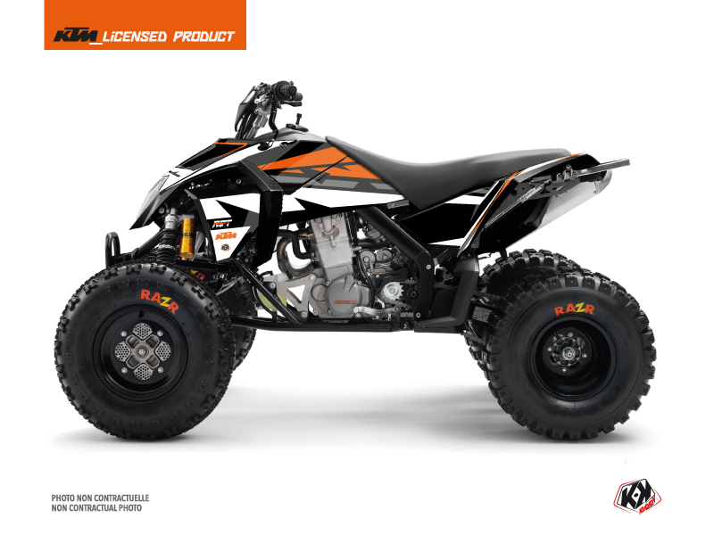KTM 450-525 SX ATV Rift Graphic Kit Black Orange