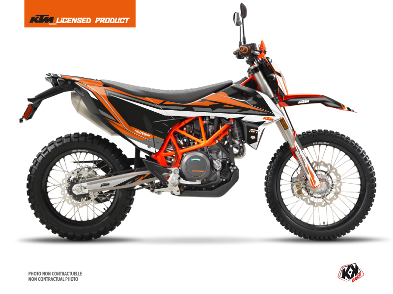 KTM 690 ENDURO R Dirt Bike Rift Graphic Kit Black Orange