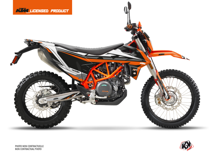 KTM 690 ENDURO R Street Bike Rift Graphic Kit Orange Black