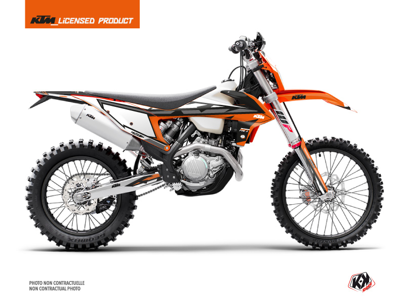 KTM EXC-EXCF Dirt Bike Rift Graphic Kit Orange Black