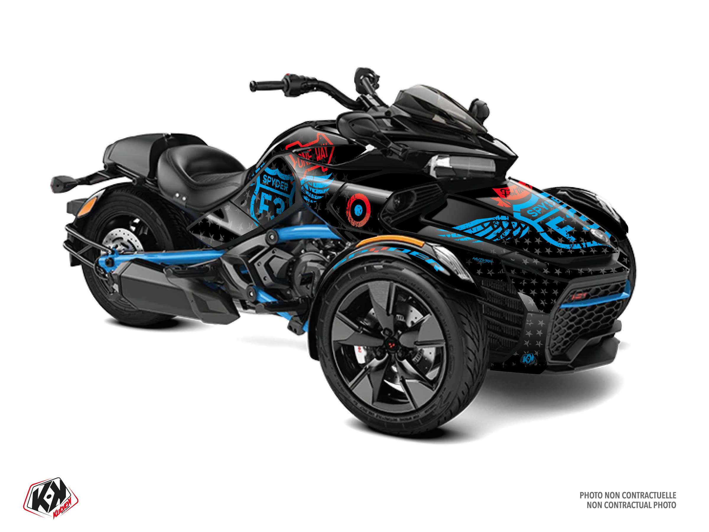 Can-am Spyder F3 Hybrid Road Graphic Kit Blue