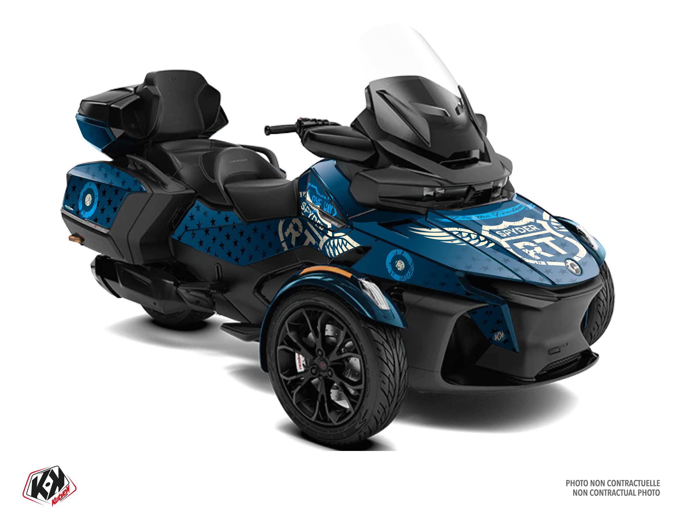 Can-am Spyder Rt Hybrid Road Graphic Kit Blue