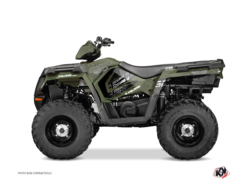 Polaris 450 Sportsman ATV Rock Graphic Kit Green