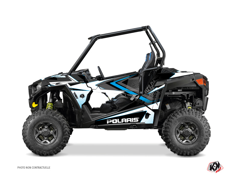 Polaris RZR 900 S UTV Rock Graphic Kit White Blue