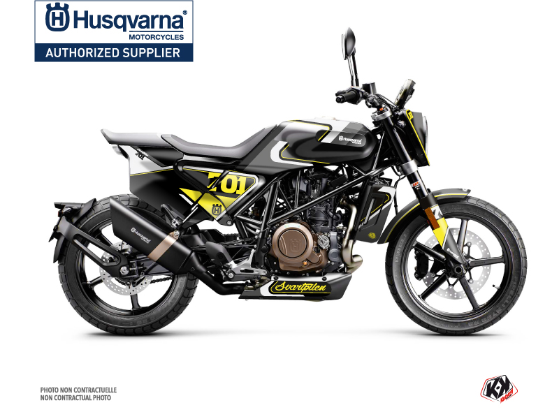 Kit Déco Moto Rocket Husqvarna Svartpilen 701 Gris Jaune