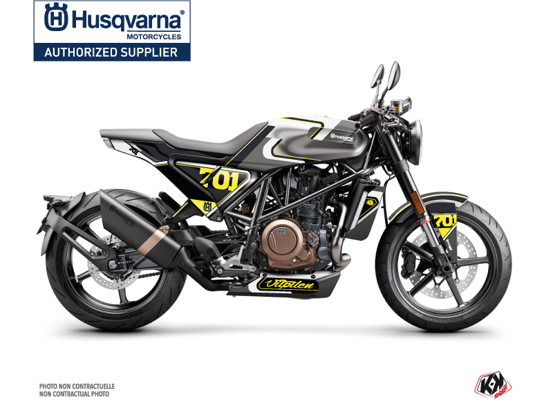 Husqvarna Vitpilen 701 Street Bike Rocket Graphic Kit Grey Yellow